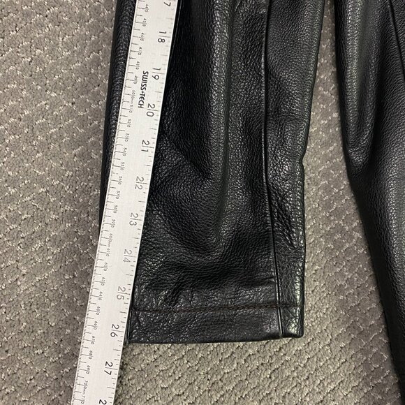 Vintage Columbia Leather Jacket Men's Large Heavyweight Button Front - Picture 16 of 16